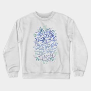 She is Clothed in Strength - Proverbs 31 - light sage Crewneck Sweatshirt